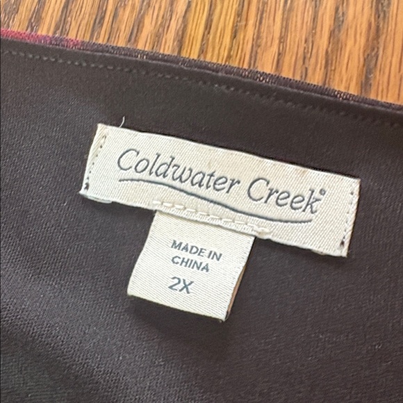 Coldwater Creek sz 2X black floral maxi dress with sheer sleeves - Picture 6 of 8